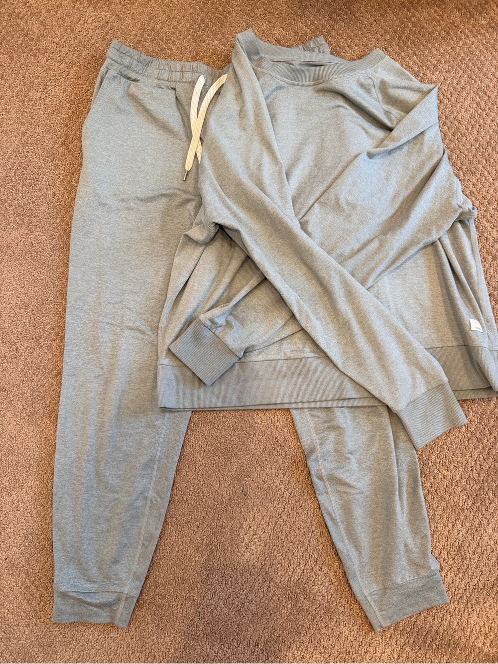 Performance jogger and matching crewneck